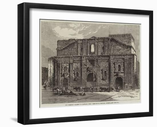 The Terrible Calamity in Santiago, Chili, Ruins of La Compania Church-null-Framed Giclee Print