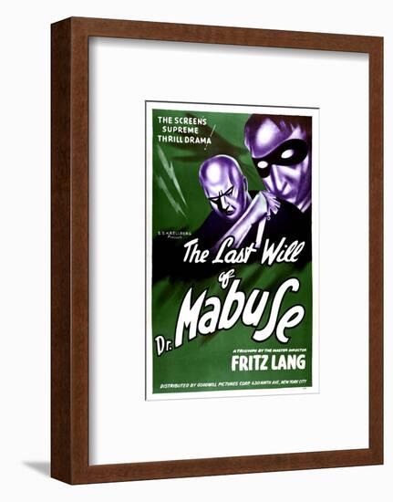 The Testament Of Dr. Mabuse, (aka Das Testament Des Dr. Mabuse), 1933-null-Framed Photo