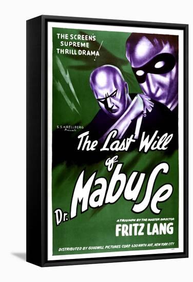 The Testament Of Dr. Mabuse, (aka Das Testament Des Dr. Mabuse), 1933-null-Framed Stretched Canvas