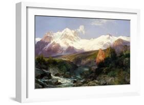 The Teton Range, 1897-Thomas Moran-Framed Giclee Print