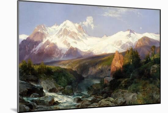 The Teton Range, 1897-Thomas Moran-Mounted Giclee Print
