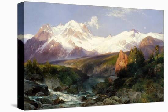 The Teton Range, 1897-Thomas Moran-Stretched Canvas