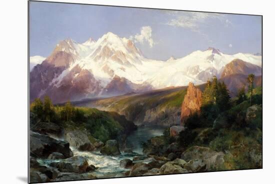 The Teton Range, 1897-Thomas Moran-Mounted Giclee Print