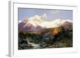 The Teton Range, 1897-Thomas Moran-Framed Giclee Print