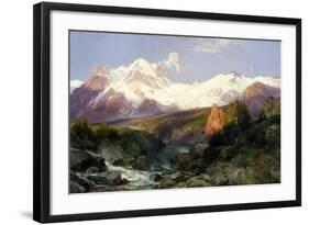 The Teton Range, 1897-Thomas Moran-Framed Giclee Print