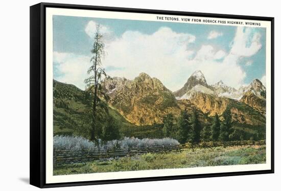 The Tetons, Hoback Pass-null-Framed Stretched Canvas