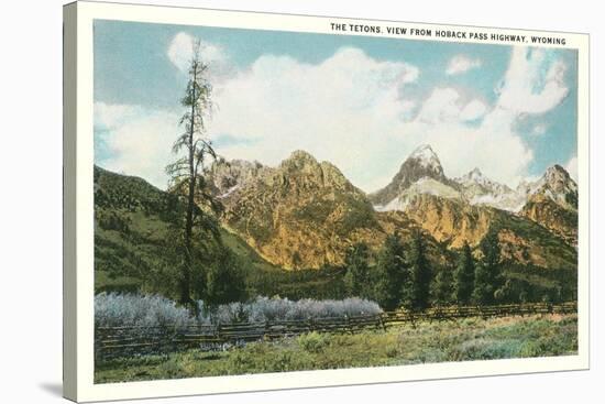 The Tetons, Hoback Pass-null-Stretched Canvas