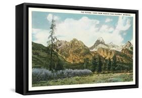 The Tetons, Hoback Pass-null-Framed Stretched Canvas