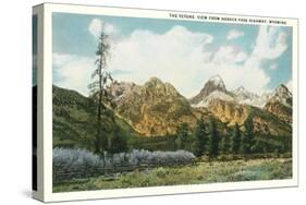 The Tetons, Hoback Pass-null-Stretched Canvas