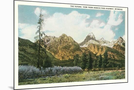 The Tetons, Hoback Pass-null-Mounted Art Print