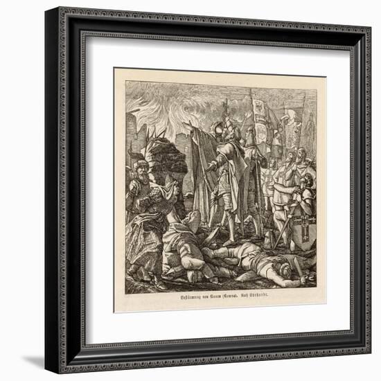 The Teutonic Knights Take the Town of Kaven (Now Kowno) in Eastern Prussia-Ehrhardt-Framed Art Print