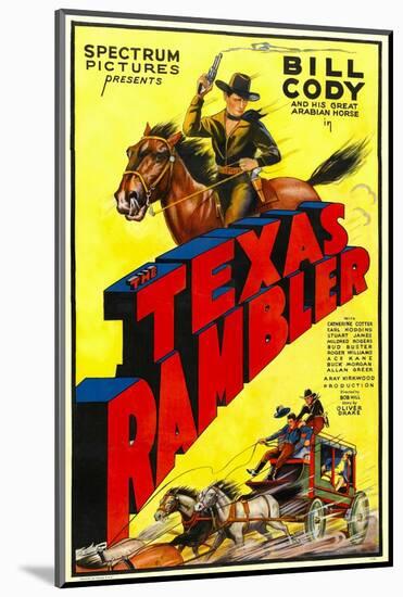 The Texas Rambler, Top Half: Bill Cody, 1935-null-Mounted Photo