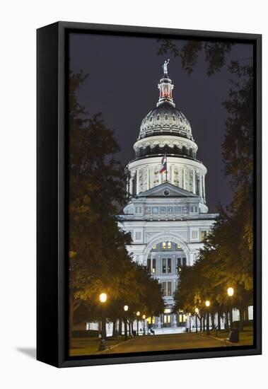 The Texas State Capitol Building in Austin, Texas.-Jon Hicks-Framed Stretched Canvas