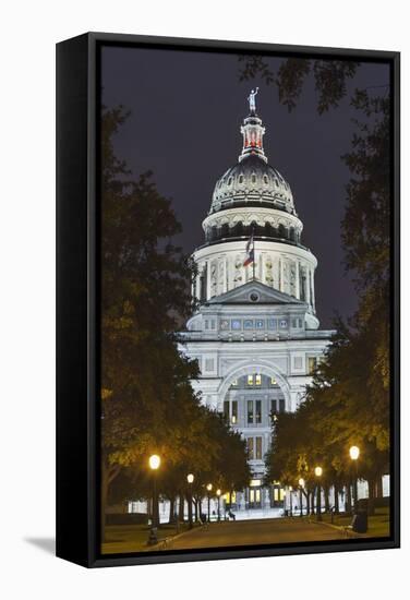 The Texas State Capitol Building in Austin, Texas.-Jon Hicks-Framed Stretched Canvas