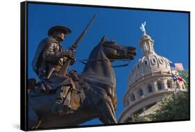 The Texas State Capitol Building in Austin, Texas.-Jon Hicks-Framed Stretched Canvas