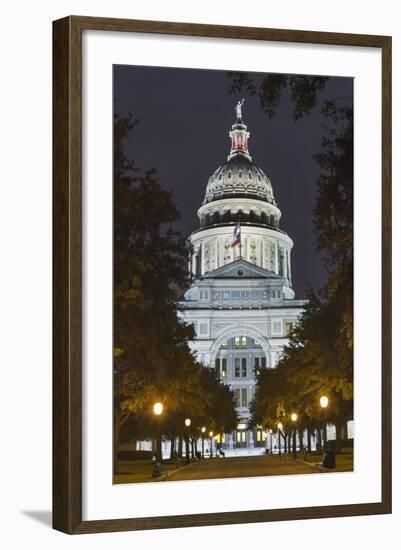 The Texas State Capitol Building in Austin, Texas.-Jon Hicks-Framed Photographic Print