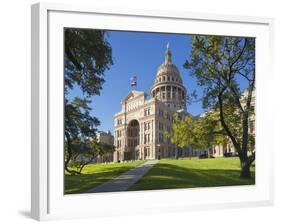 The Texas State Capitol Building in Austin, Texas.-Jon Hicks-Framed Photographic Print