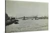 The Thames and Lambeth Bridge Looking Downstream, 1897-null-Stretched Canvas