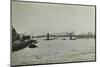 The Thames and Lambeth Bridge Looking Downstream, 1897-null-Mounted Premium Photographic Print