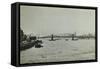 The Thames and Lambeth Bridge Looking Downstream, 1897-null-Framed Stretched Canvas