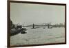 The Thames and Lambeth Bridge Looking Downstream, 1897-null-Framed Photographic Print