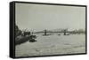 The Thames and Lambeth Bridge Looking Downstream, 1897-null-Framed Stretched Canvas