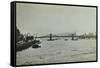 The Thames and Lambeth Bridge Looking Downstream, 1897-null-Framed Stretched Canvas