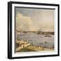 The Thames and the City of London from Richmond House, Whitehall, Westminster, C1747-Canaletto-Framed Giclee Print