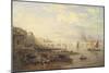 The Thames and Waterloo Bridge from Somerset House, C.1820-30-Frederick Nash-Mounted Giclee Print