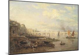 The Thames and Waterloo Bridge from Somerset House, C.1820-30-Frederick Nash-Mounted Giclee Print