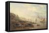 The Thames and Waterloo Bridge from Somerset House, C.1820-30-Frederick Nash-Framed Stretched Canvas