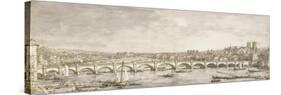 The Thames and Westminster Bridge from the North-Canaletto-Stretched Canvas