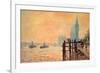 The Thames and Westminster-Claude Monet-Framed Art Print