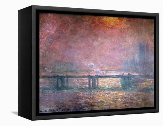 The Thames at Charing Cross, 1903-Claude Monet-Framed Stretched Canvas