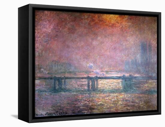 The Thames at Charing Cross, 1903-Claude Monet-Framed Stretched Canvas