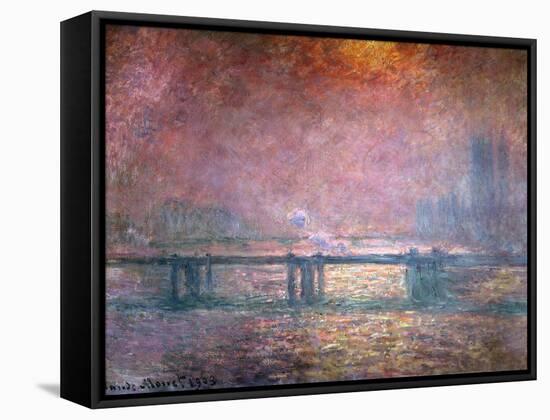 The Thames at Charing Cross, 1903-Claude Monet-Framed Stretched Canvas