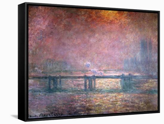 The Thames at Charing Cross, 1903-Claude Monet-Framed Stretched Canvas