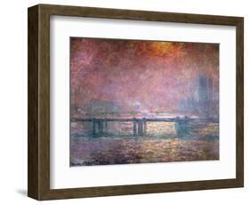 The Thames at Charing Cross, 1903-Claude Monet-Framed Premium Giclee Print