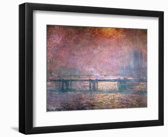 The Thames at Charing Cross, 1903-Claude Monet-Framed Premium Giclee Print