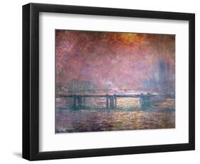 The Thames at Charing Cross, 1903-Claude Monet-Framed Premium Giclee Print