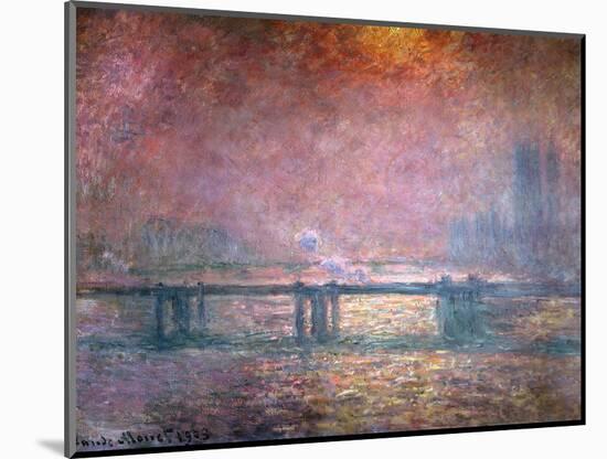 The Thames at Charing Cross, 1903-Claude Monet-Mounted Premium Giclee Print