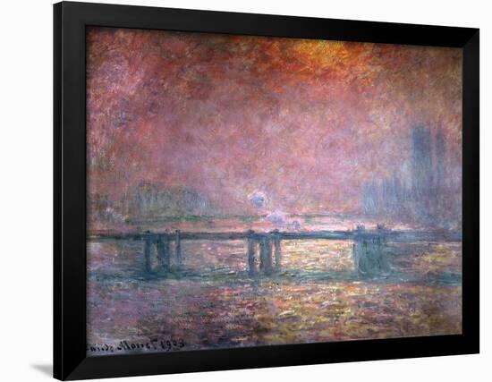 The Thames at Charing Cross, 1903-Claude Monet-Framed Premium Giclee Print