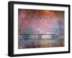 The Thames at Charing Cross, 1903-Claude Monet-Framed Giclee Print