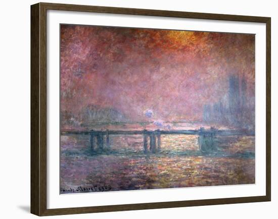 The Thames at Charing Cross, 1903-Claude Monet-Framed Giclee Print