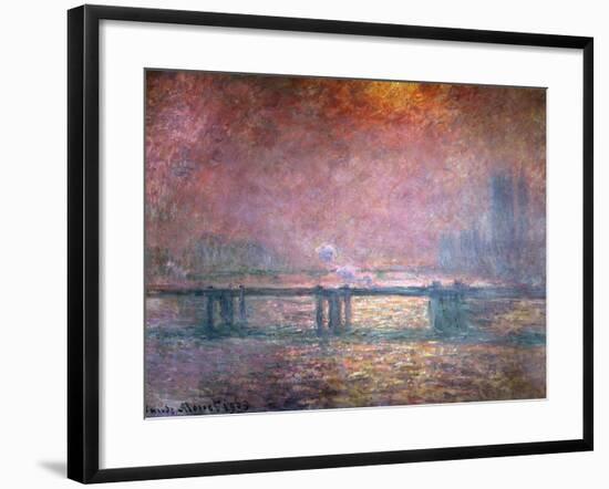 The Thames at Charing Cross, 1903-Claude Monet-Framed Giclee Print