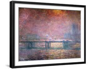 The Thames at Charing Cross, 1903-Claude Monet-Framed Giclee Print