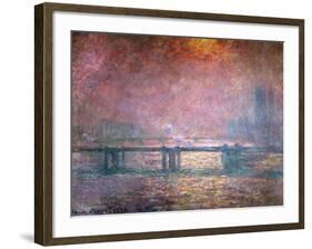 The Thames at Charing Cross, 1903-Claude Monet-Framed Giclee Print