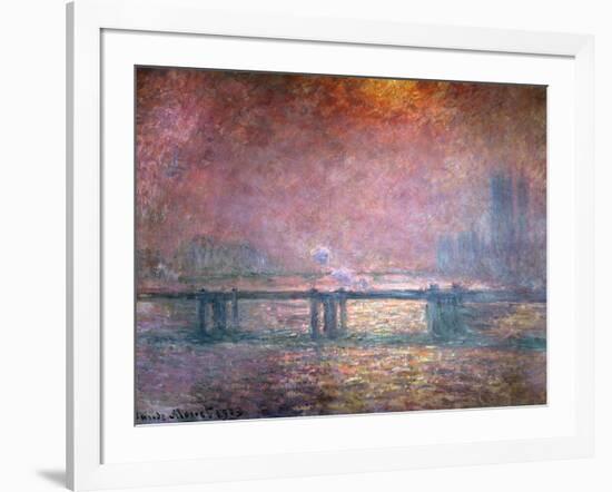 The Thames at Charing Cross, 1903-Claude Monet-Framed Giclee Print