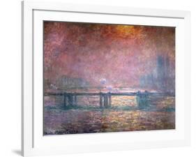 The Thames at Charing Cross, 1903-Claude Monet-Framed Giclee Print