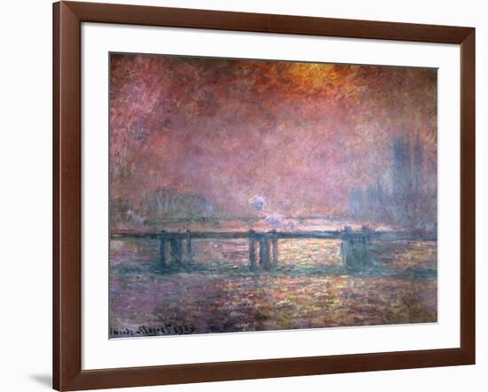 The Thames at Charing Cross, 1903-Claude Monet-Framed Giclee Print